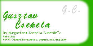 gusztav csepela business card